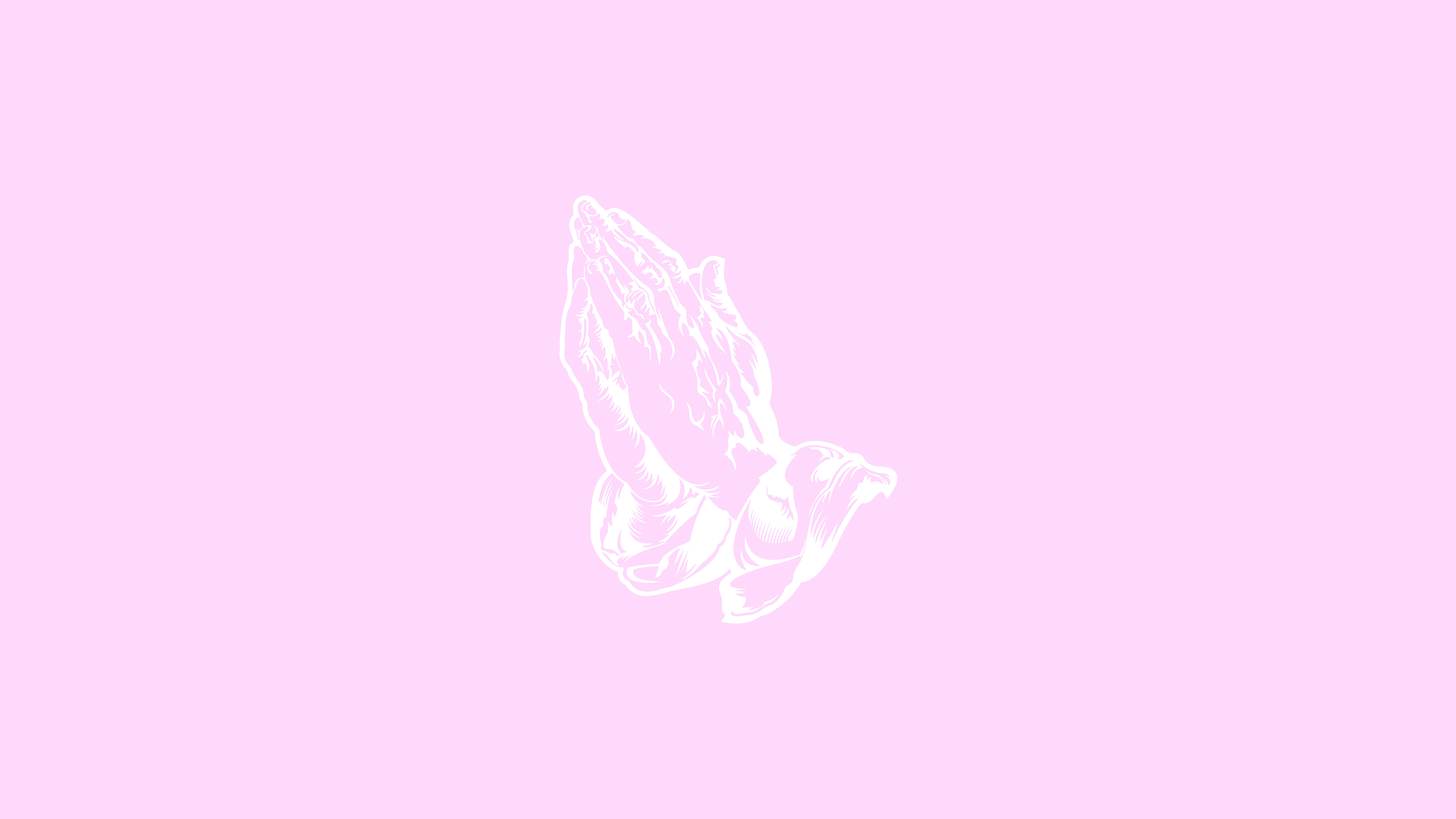 Praying Hands, pastel aesthetic, soft pink background, 8K Desktop Wallpaper