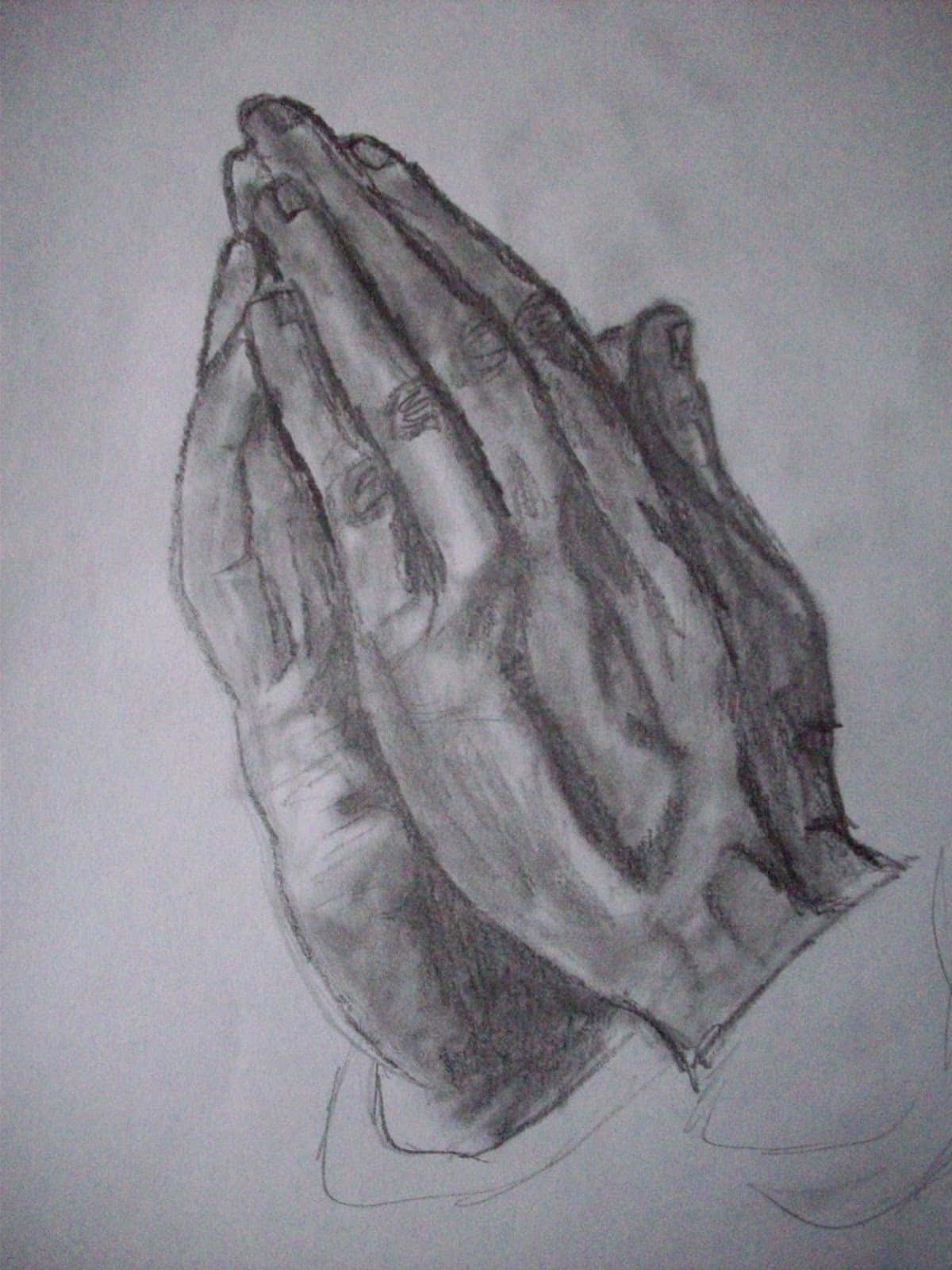 Praying Hands, pencil sketch, clasped in prayer, HD Phone Wallpaper