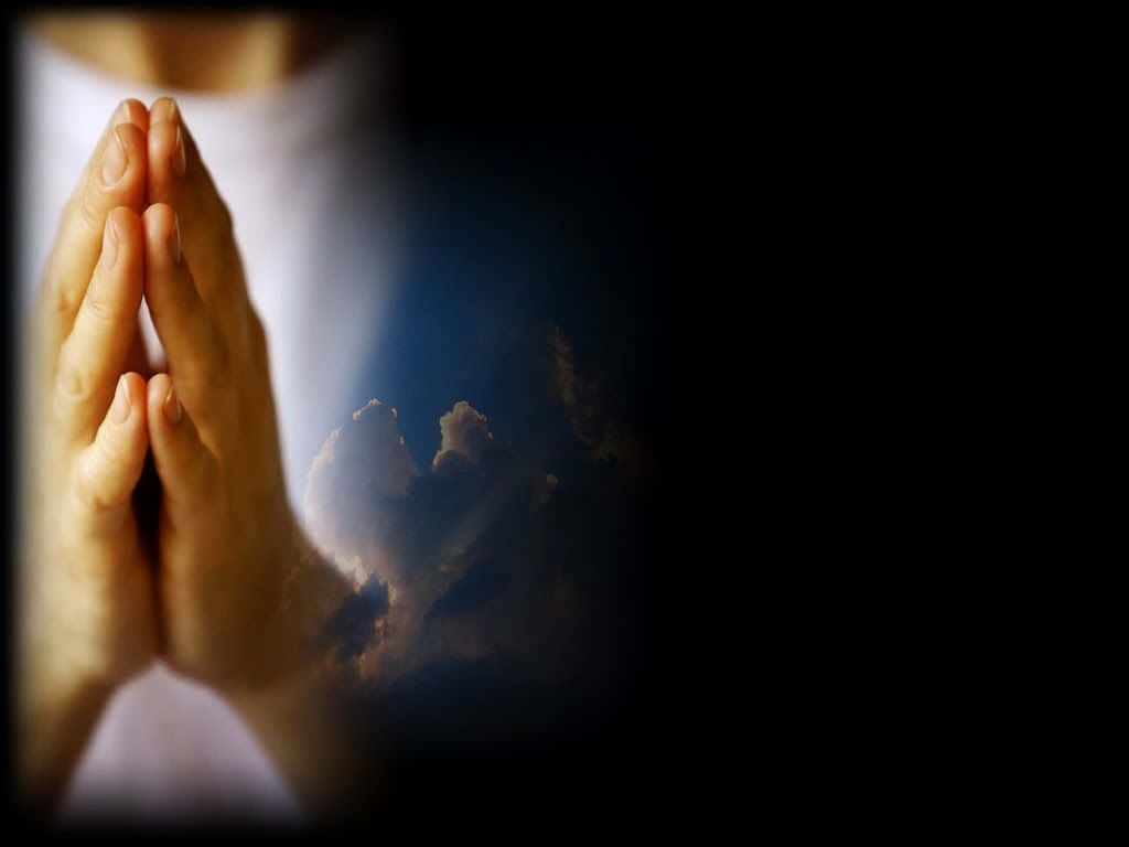 Praying Hands, close-up, hands clasped in prayer, SD Desktop Wallpaper