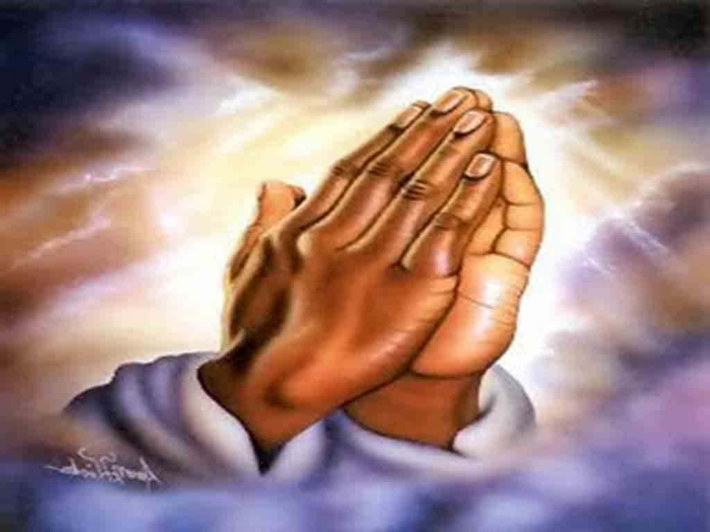 Praying Hands, divine light, swirling cosmic backdrop, SD Desktop Wallpaper