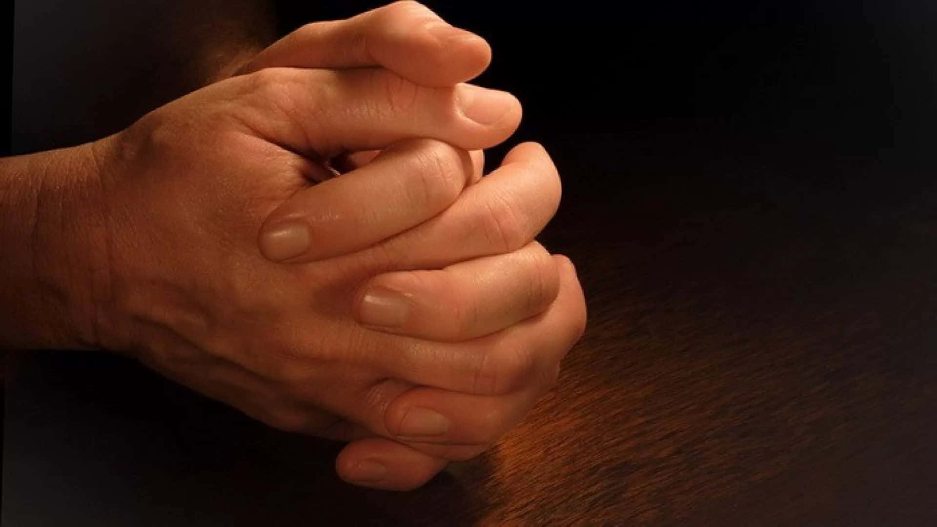 Praying Hands, 1920 x 1080, wooden surface, Full HD Desktop Wallpaper