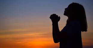 Prayer Long Hair Woman, sunset, vibrant sunset sky, SD Desktop Wallpaper