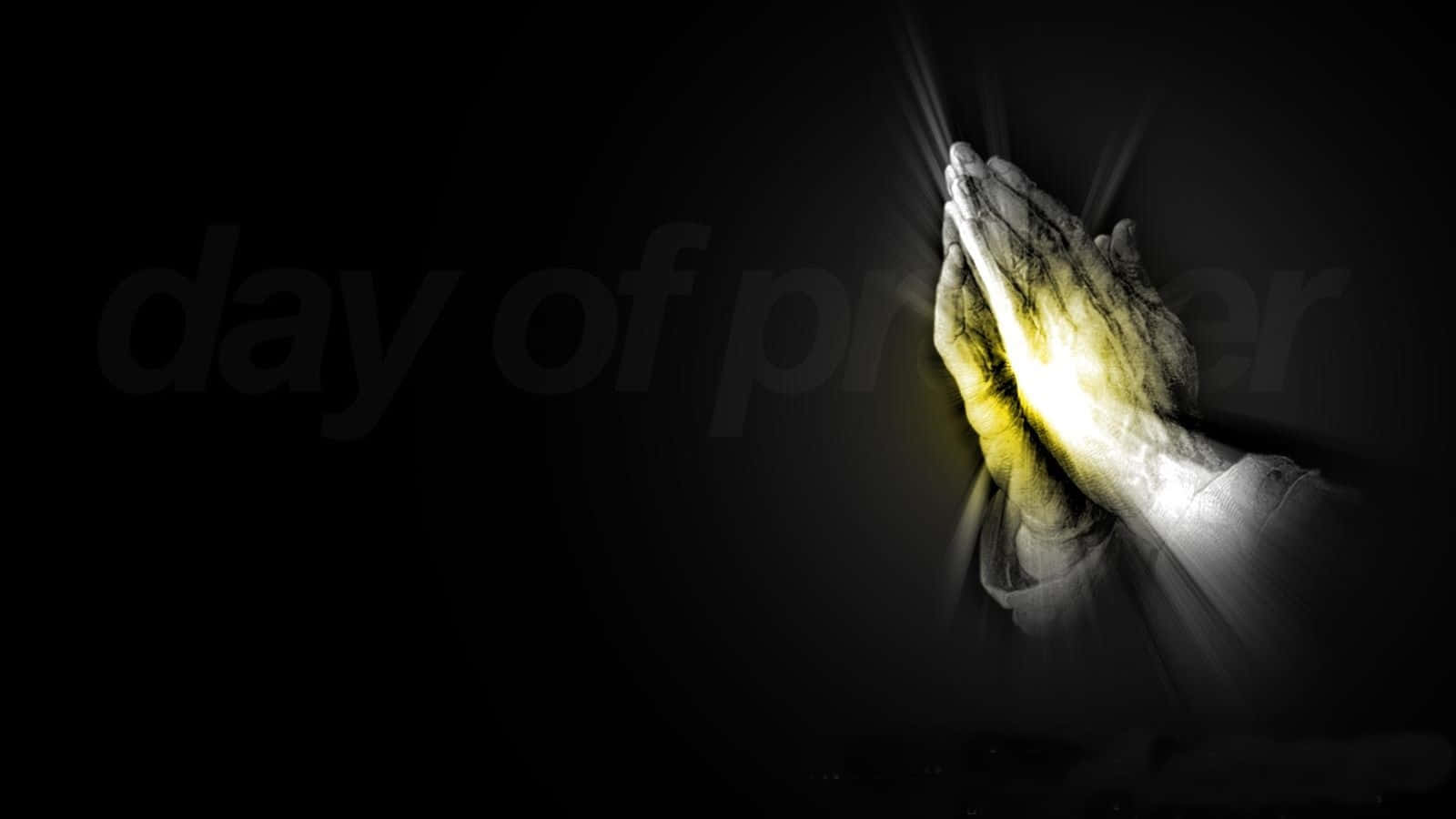 Praying Hands, divine light, stark black background, HD Desktop Wallpaper