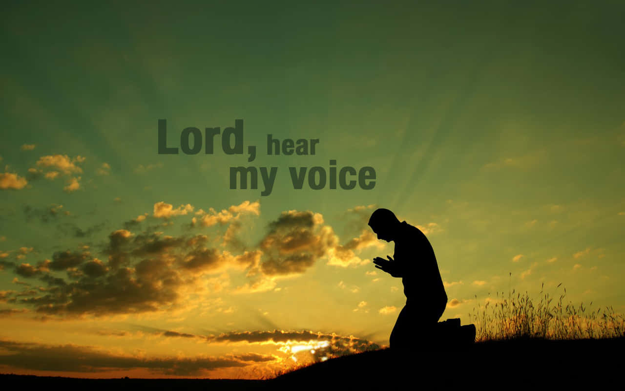 Praying To An Attentive God, silhouette, kneeling in prayer, HD Desktop Wallpaper