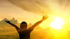 Prayer Happy Clouds Sunrise, golden sunrise, sea of clouds, SD Desktop Wallpaper