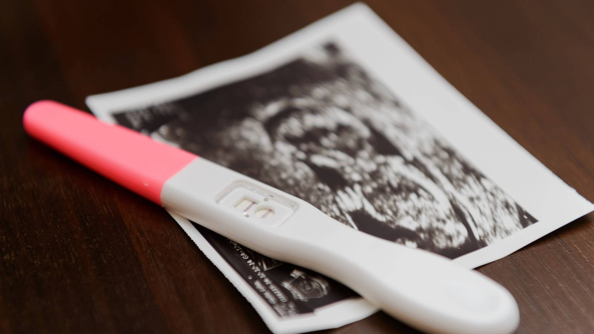 pregnancy test, red lines, pink and white positive pregnancy test, Full HD Desktop Wallpaper