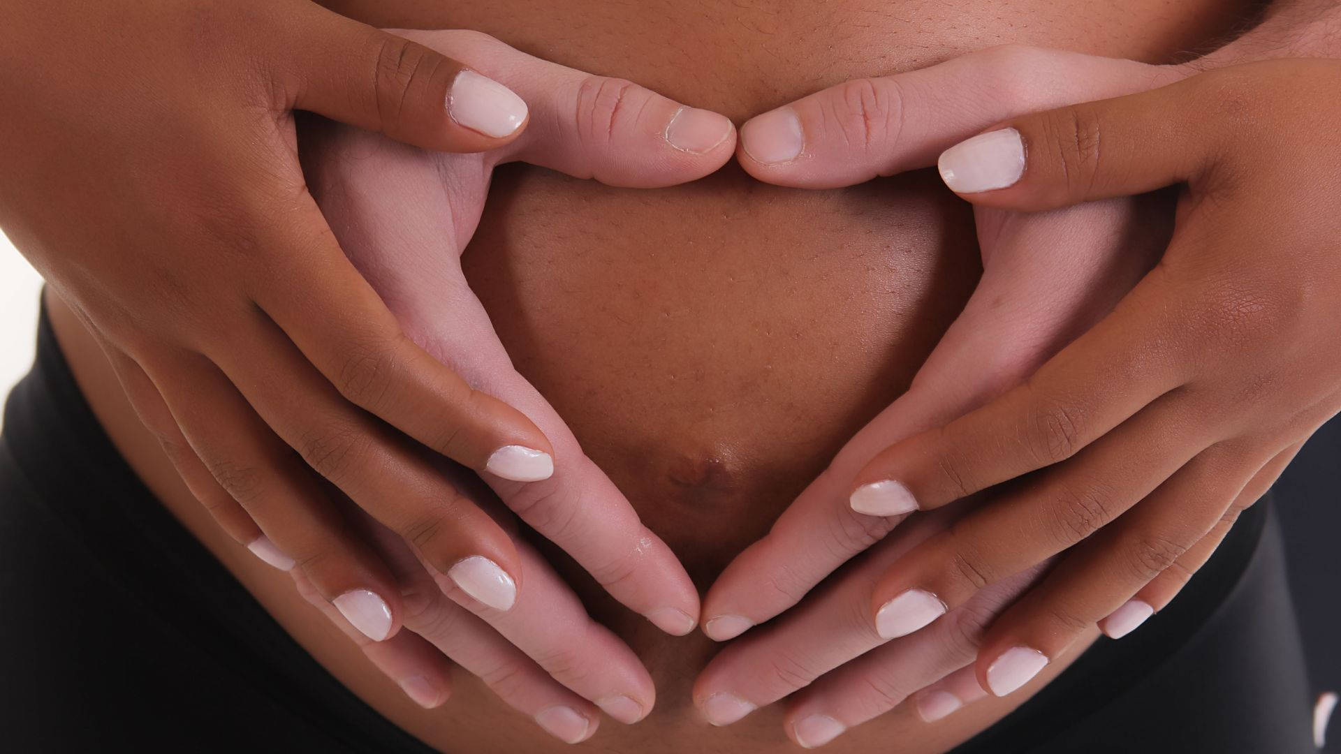 pregnancy, hands, heart shape, Full HD Desktop Wallpaper