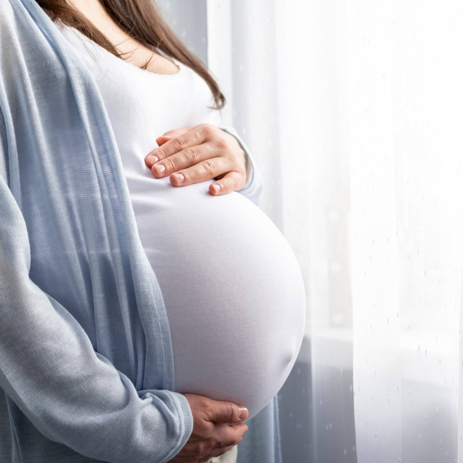 Pregnant Belly, white clothes, bright window, HD Desktop Wallpaper