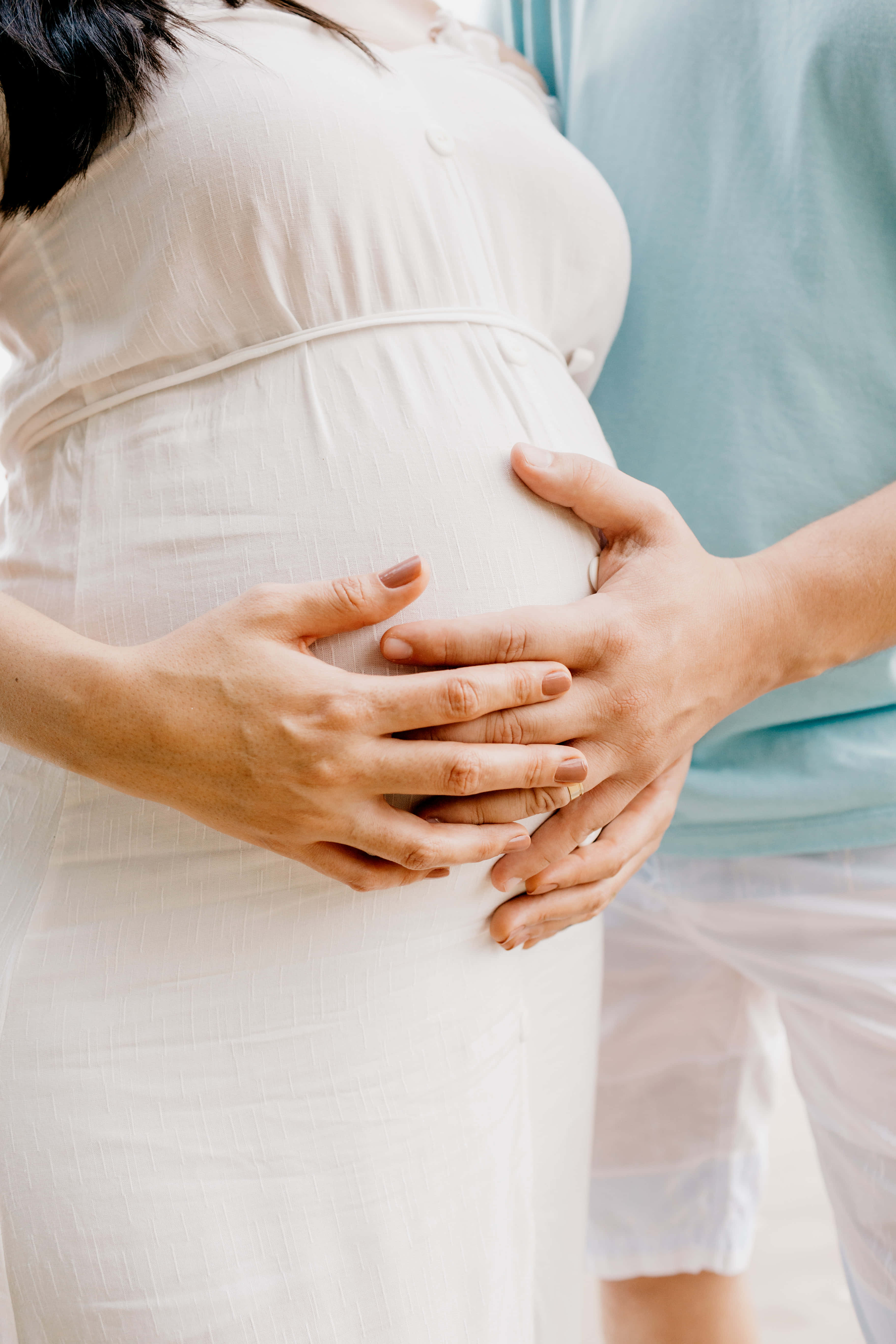 pregnant couple, baby bump, hands, 5K Phone Wallpaper