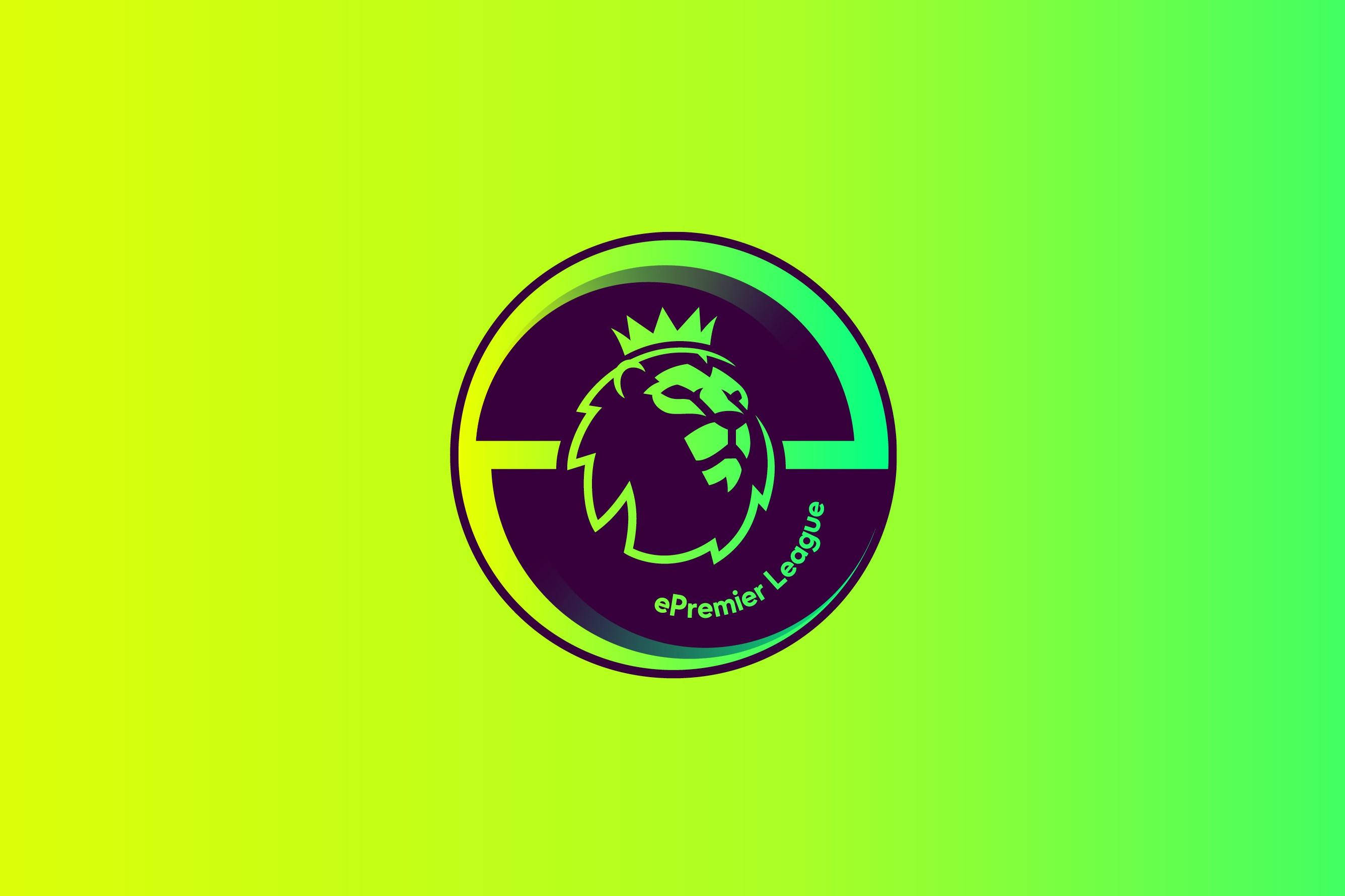 Premier League, yellow green, crowned lion head, 2K Desktop Wallpaper