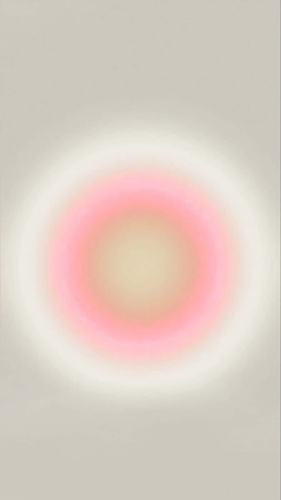 abstract preppy aura glow, soft glowing pink and white circular gradient, muted beige background, HD Phone Wallpaper