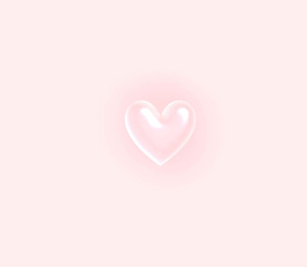 soft pink heart glow, glossy translucent pink heart, soft highlights, SD Desktop Wallpaper