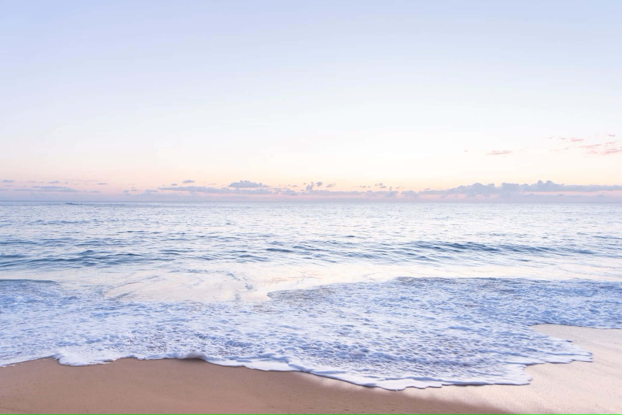 serene beach sunrise, pastel sky, dawn, Full HD Desktop Wallpaper