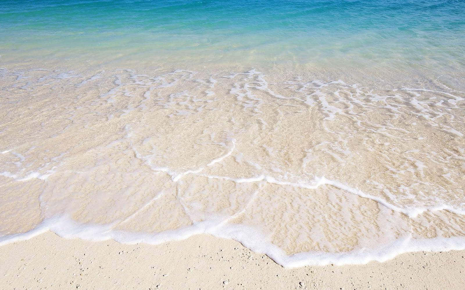 Serene Beach Waves, preppy style, turquoise waves, HD Desktop Wallpaper