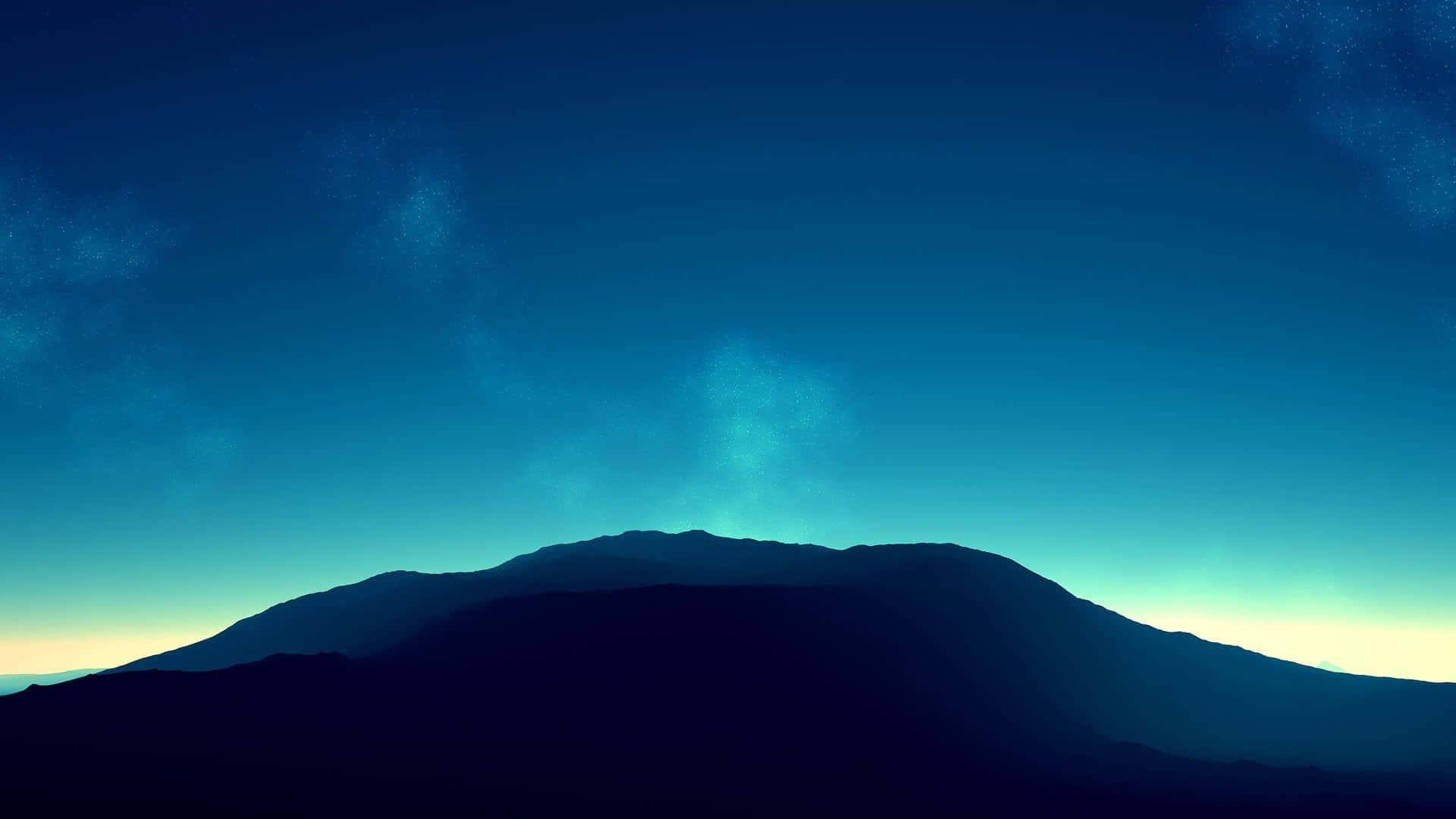 robin egg blue, 1920 x 1080, mountain silhouette, Full HD Desktop Wallpaper