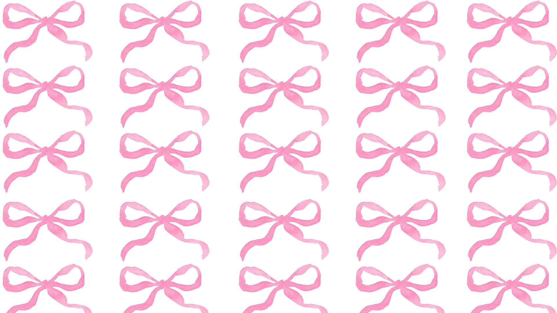 preppy pink bow pattern, soft pink watercolor bows, flowing ribbons, Full HD Desktop Wallpaper
