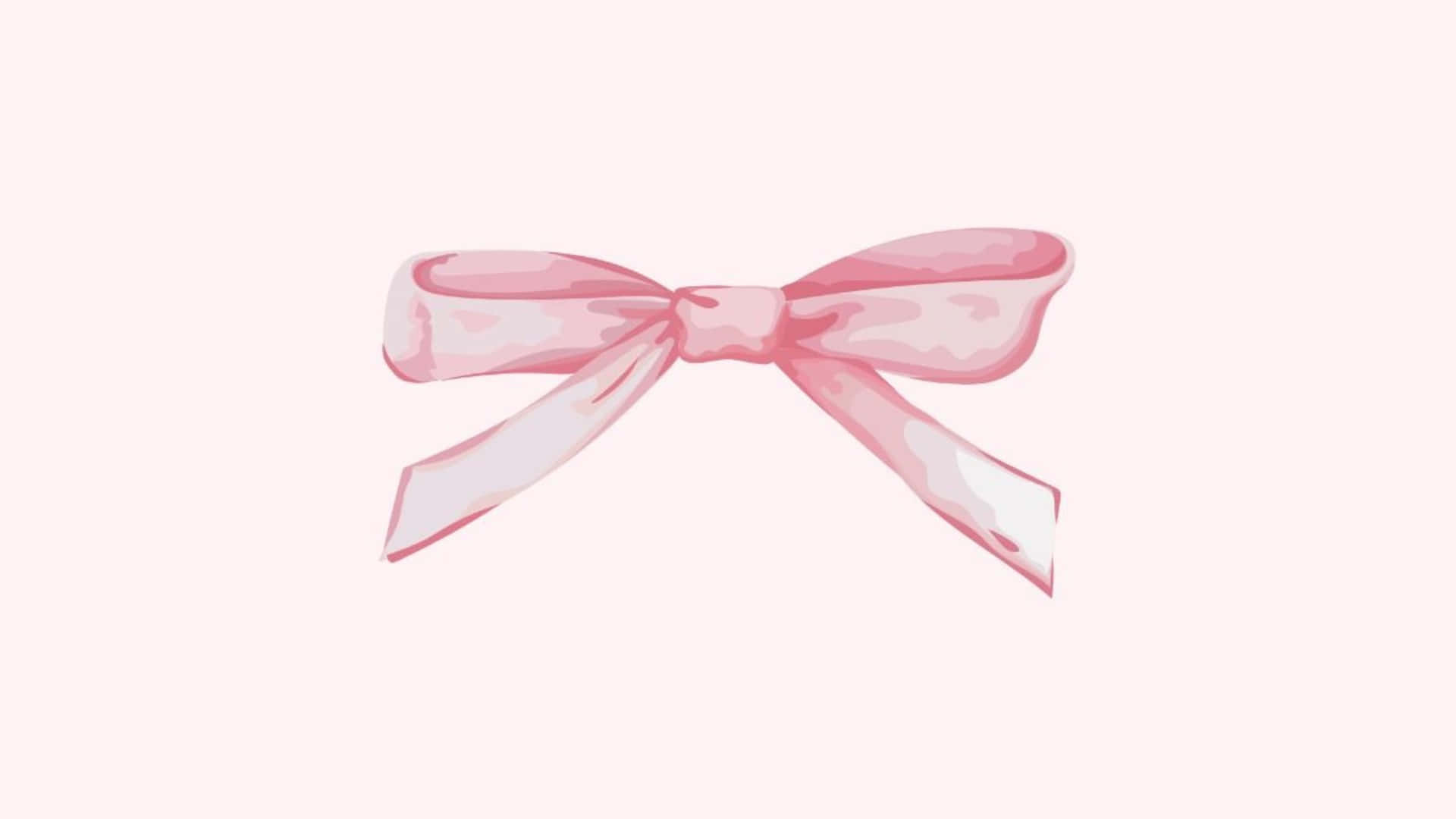 delicate pink ribbon bow, soft pink watercolor, gentle shading, Full HD Desktop Wallpaper