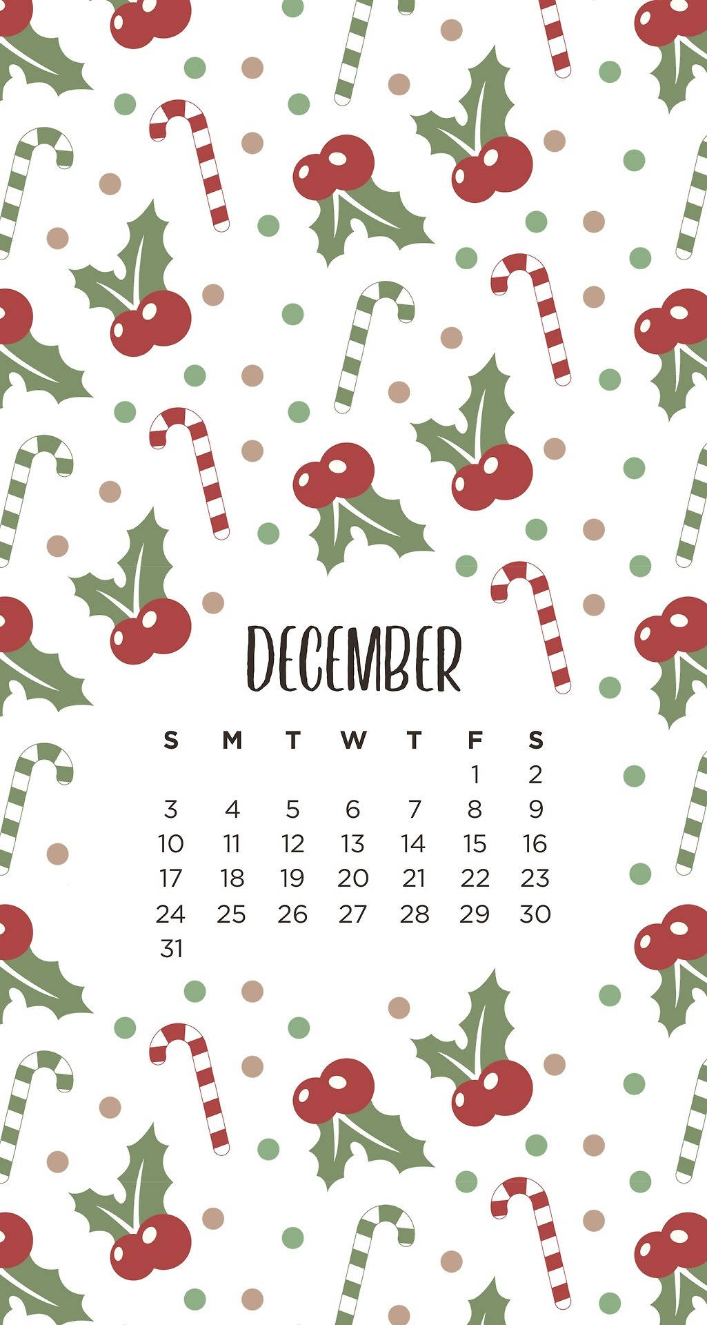 Preppy Christmas, holly berries, candy canes, Full HD Phone Wallpaper