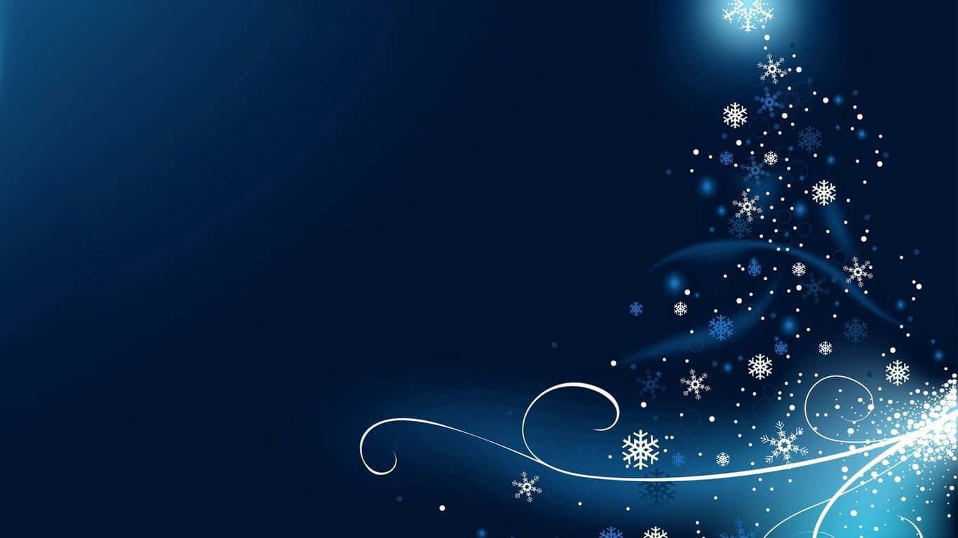 iPad, Christmas tree, glowing snowflakes, HD Desktop Wallpaper