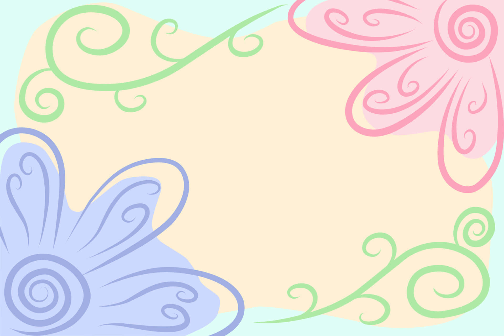 pastel floral background vector, soft green, pink, Full HD Desktop Wallpaper