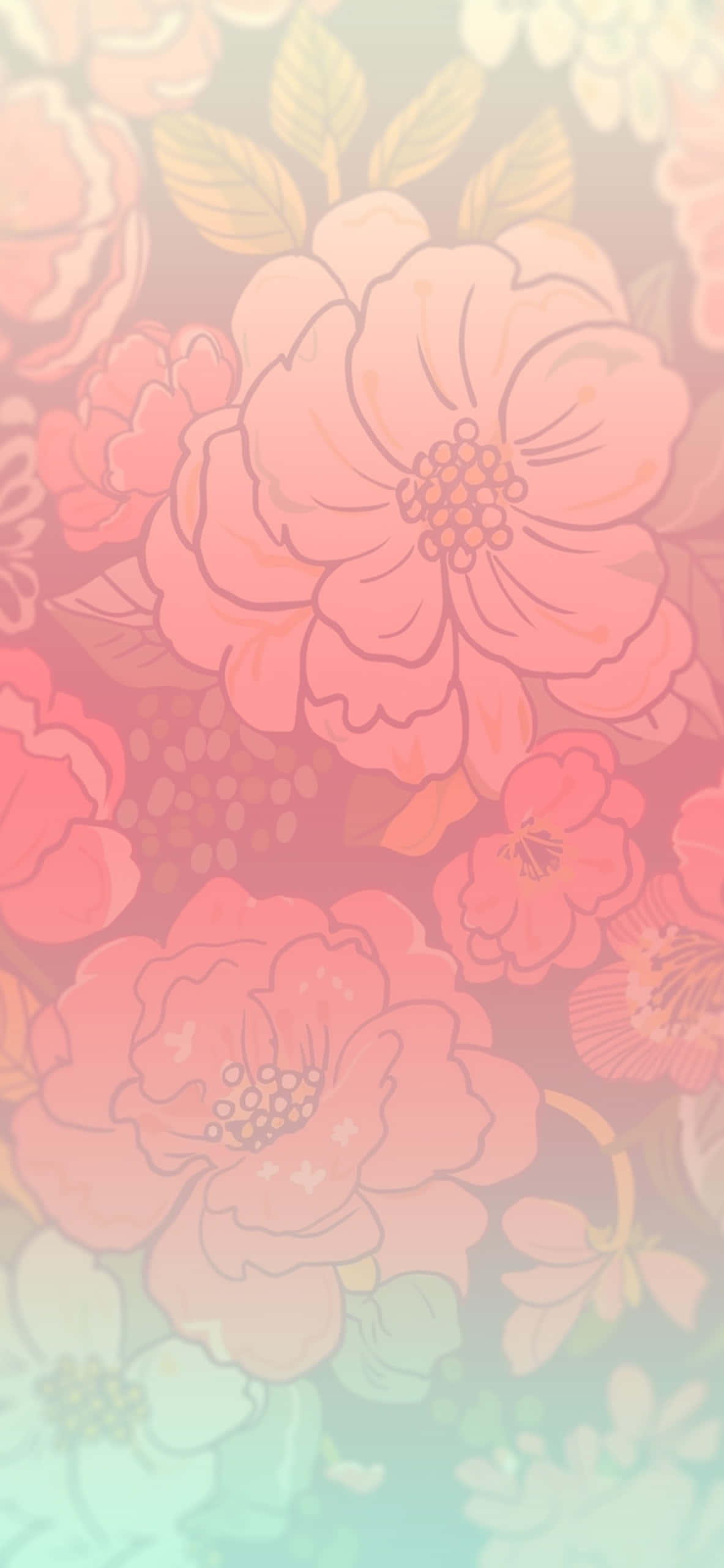 Preppy Flower, soft pink, peach, 2K Phone Wallpaper