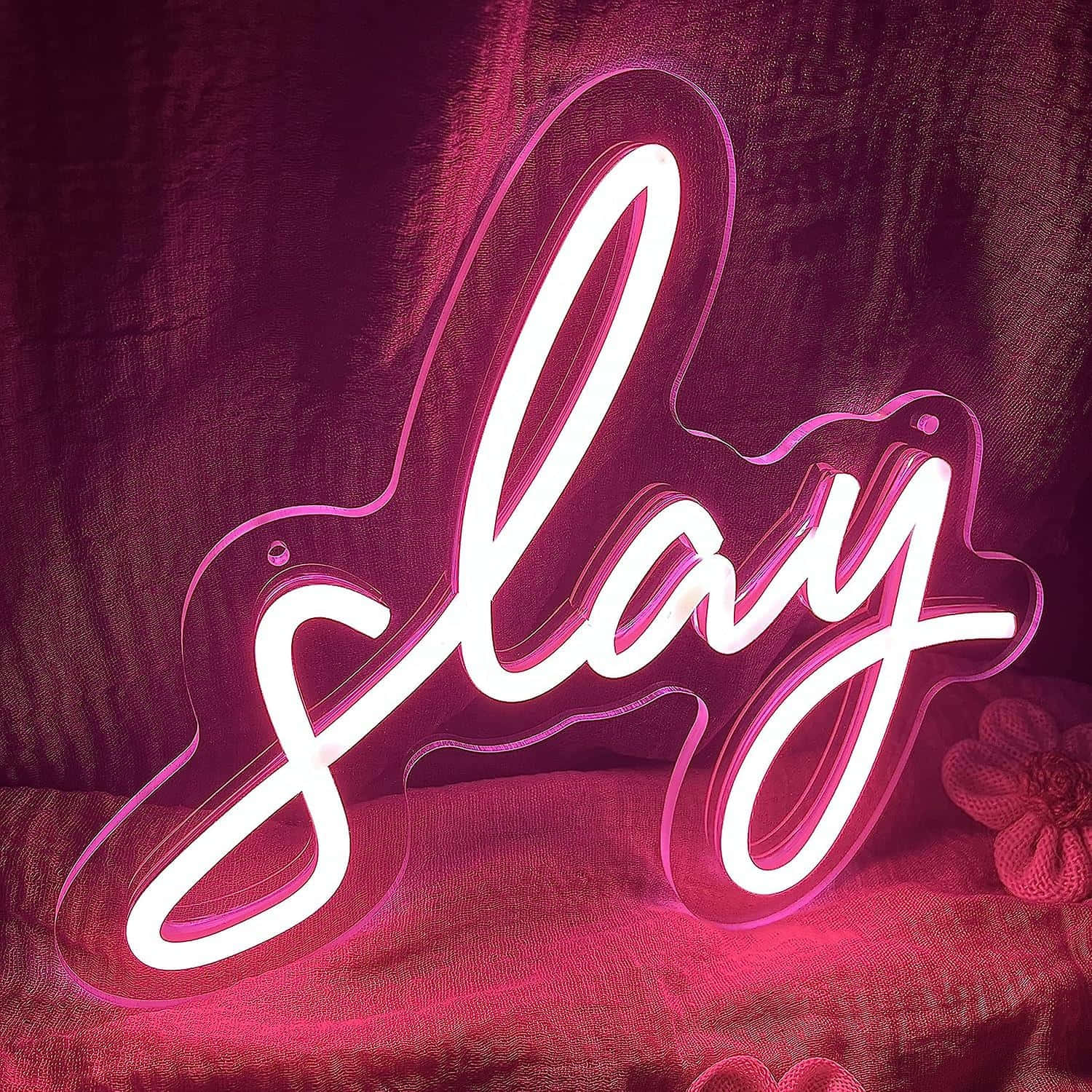 neon sign, pink neon, slay, HD Desktop Wallpaper