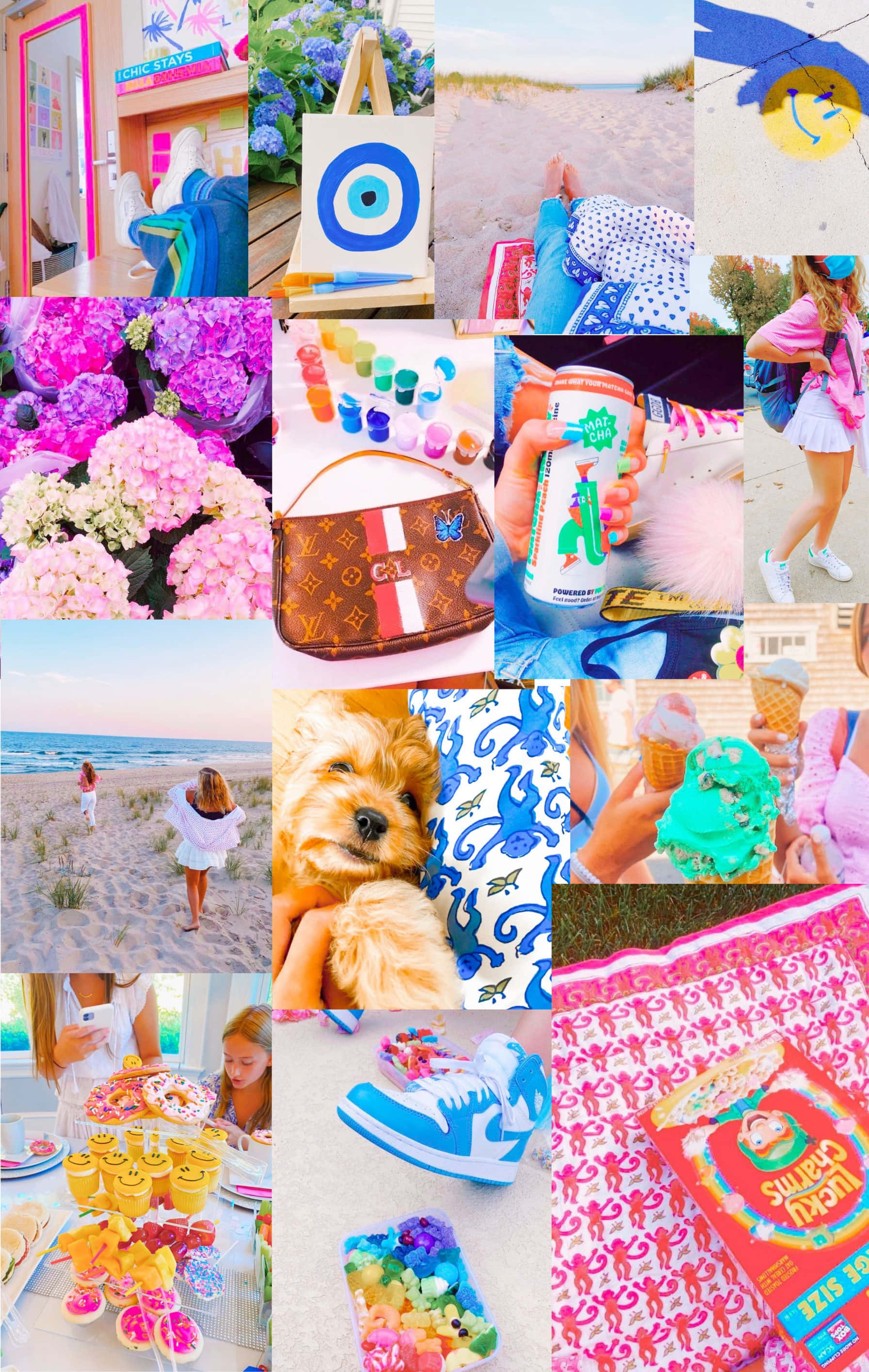 Preppy Girl, summer, beach scenes, 2K Phone Wallpaper