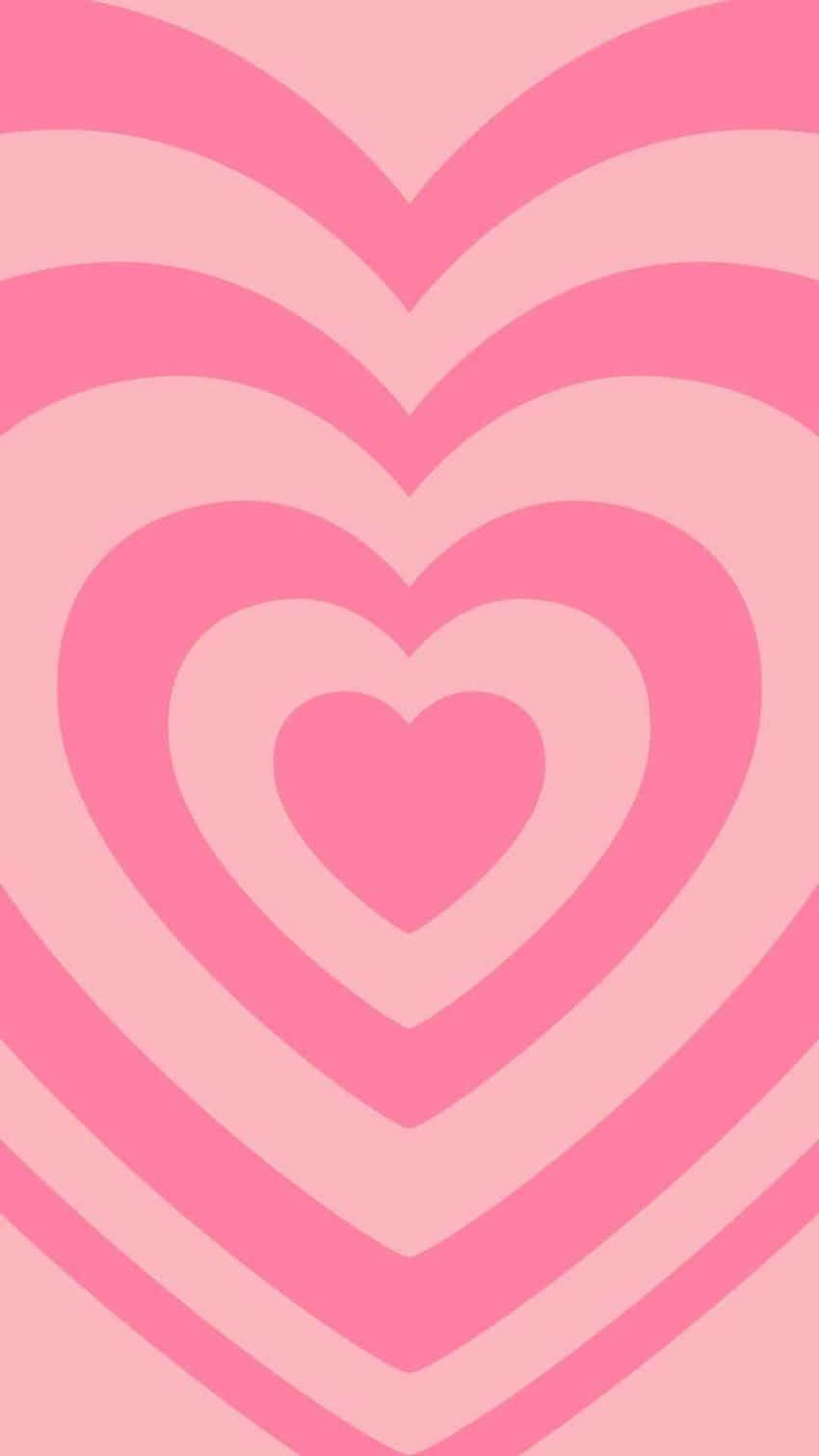 swirly hearts, soft pink tones, concentric hearts, HD Phone Wallpaper