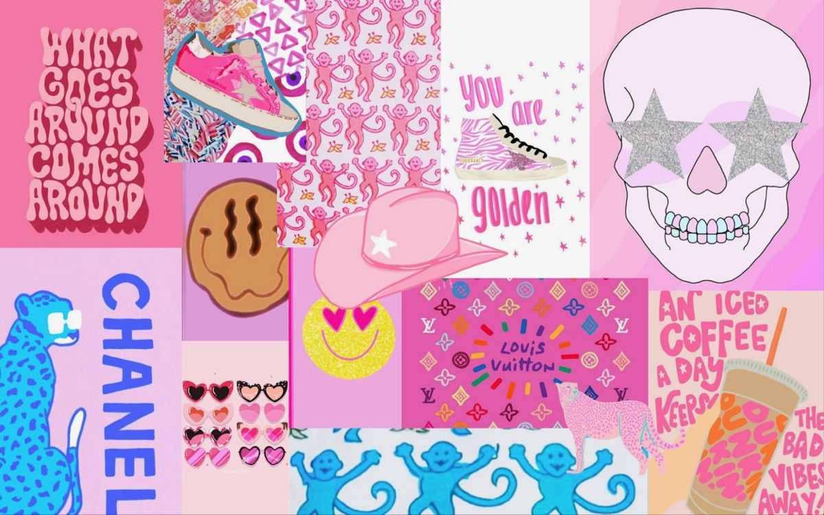 pink themed tumblr aesthetic, preppy pfp, vibrant pink, SD Desktop Wallpaper