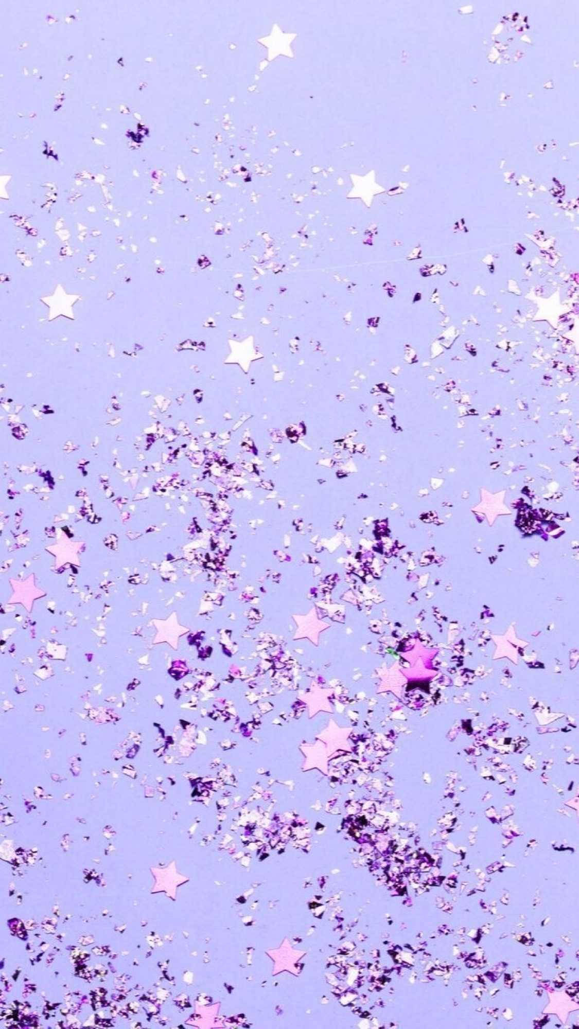 purple glitter, stars, lavender background, Full HD Phone Wallpaper