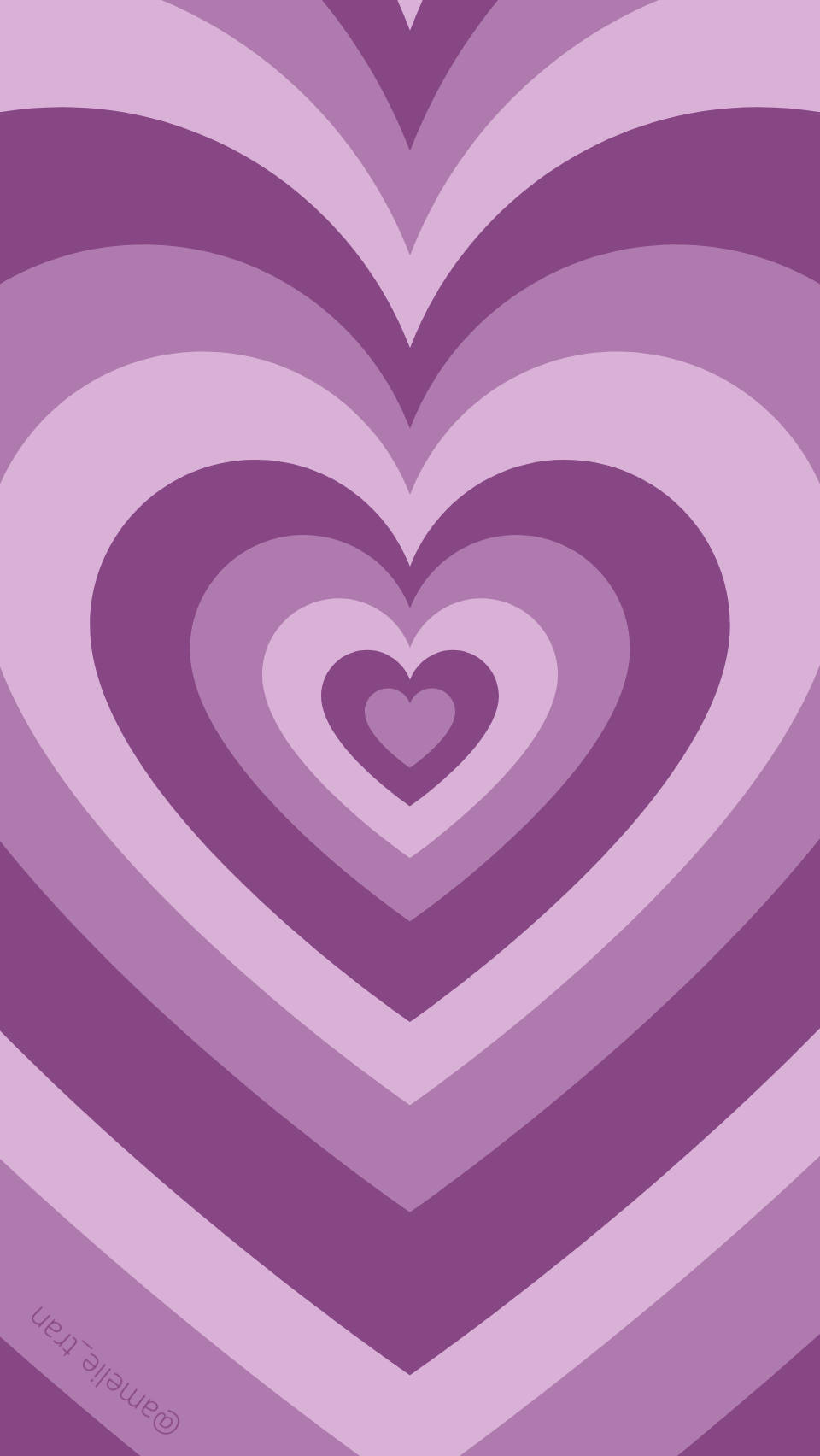 purple heart loop, gradient purples, retro, HD Phone Wallpaper