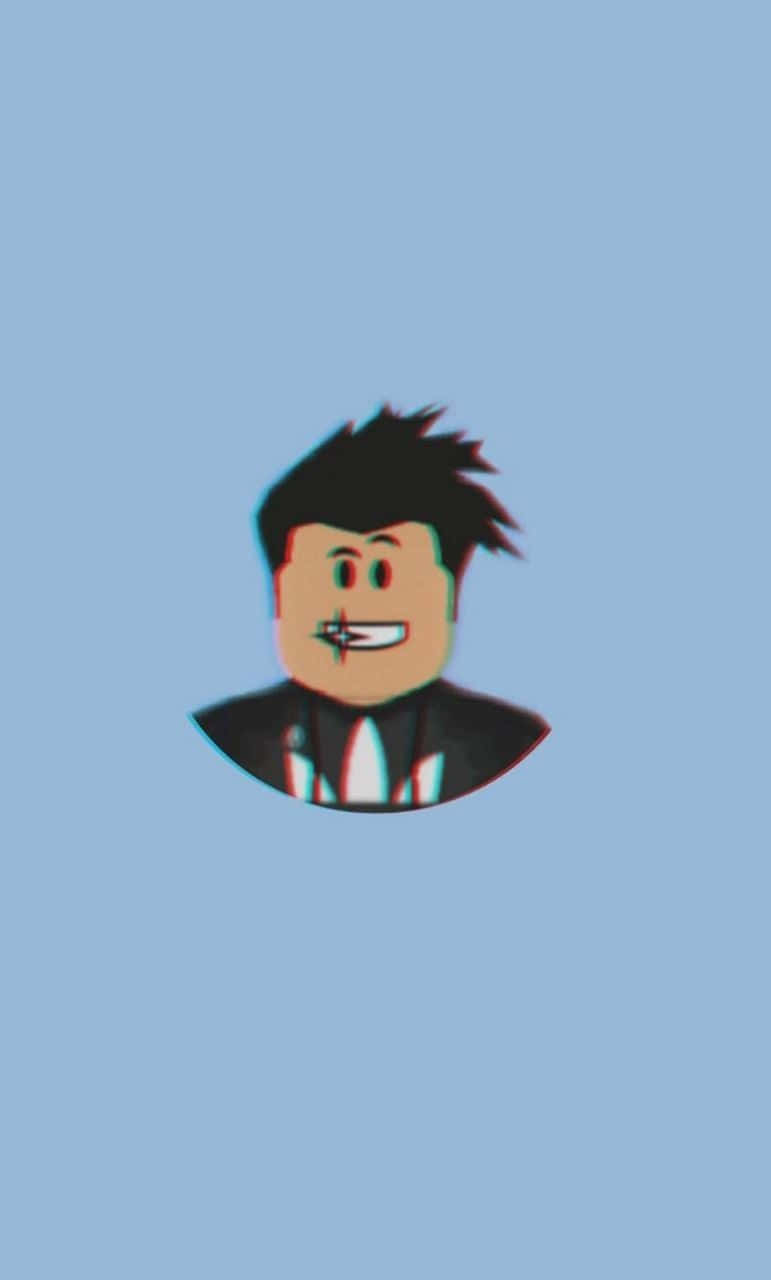 Roblox, blue, spiky black hair, HD Phone Wallpaper