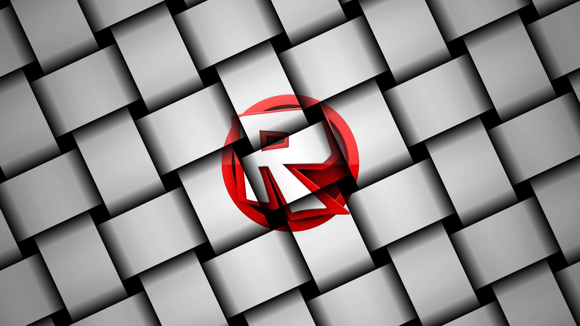 Roblox Logo, red, gray, Full HD Desktop Wallpaper