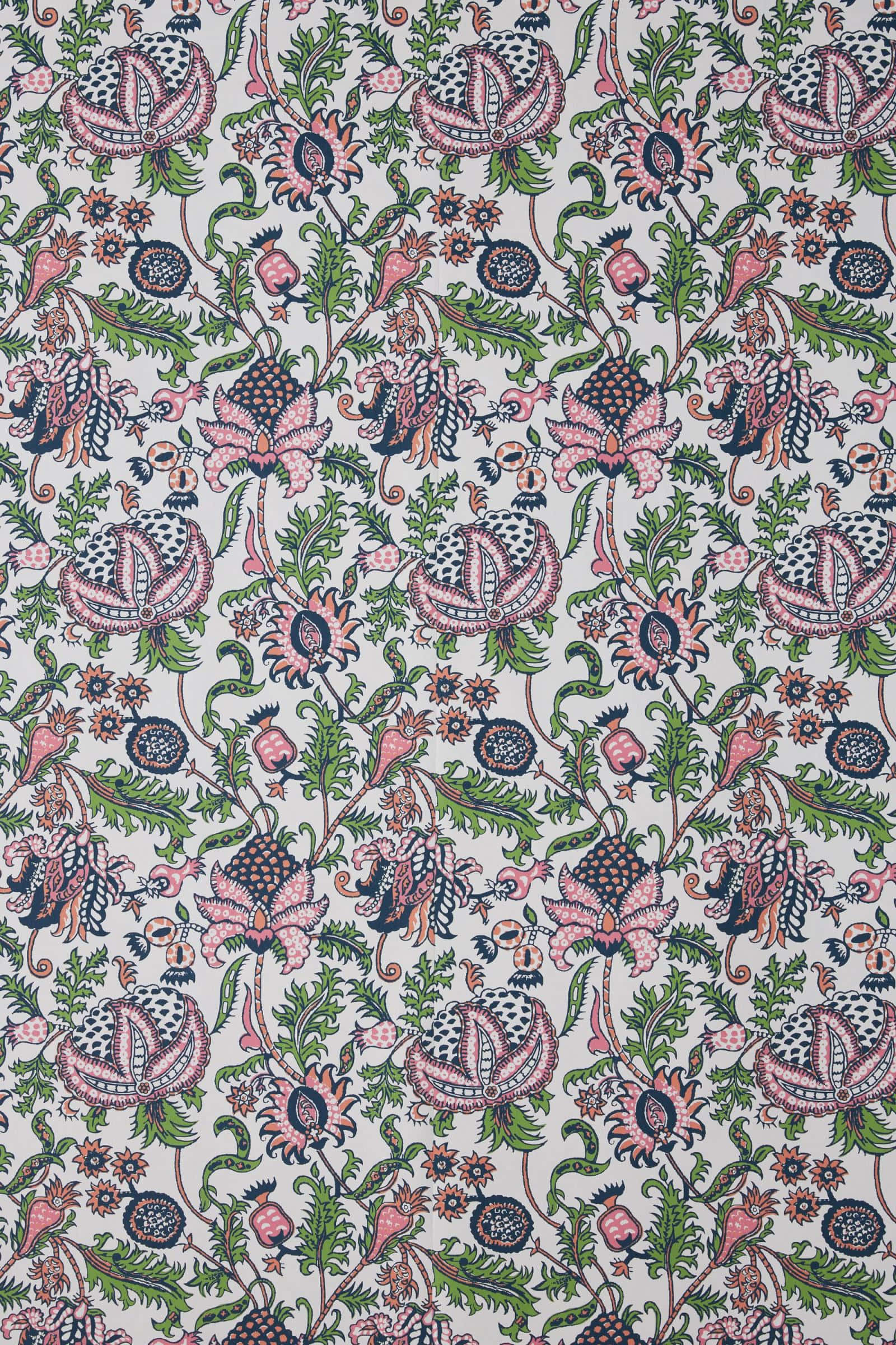 Roller Rabbit, floral pattern, pink, Full HD Phone Wallpaper