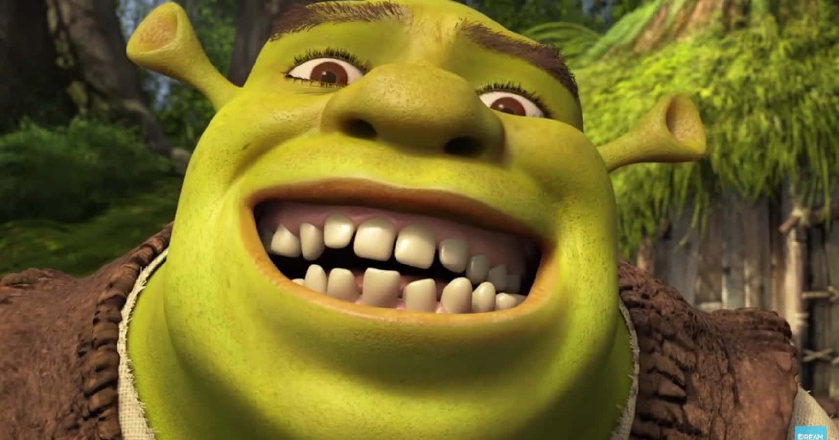 Shrek, green skin, tusks, HD Desktop Wallpaper
