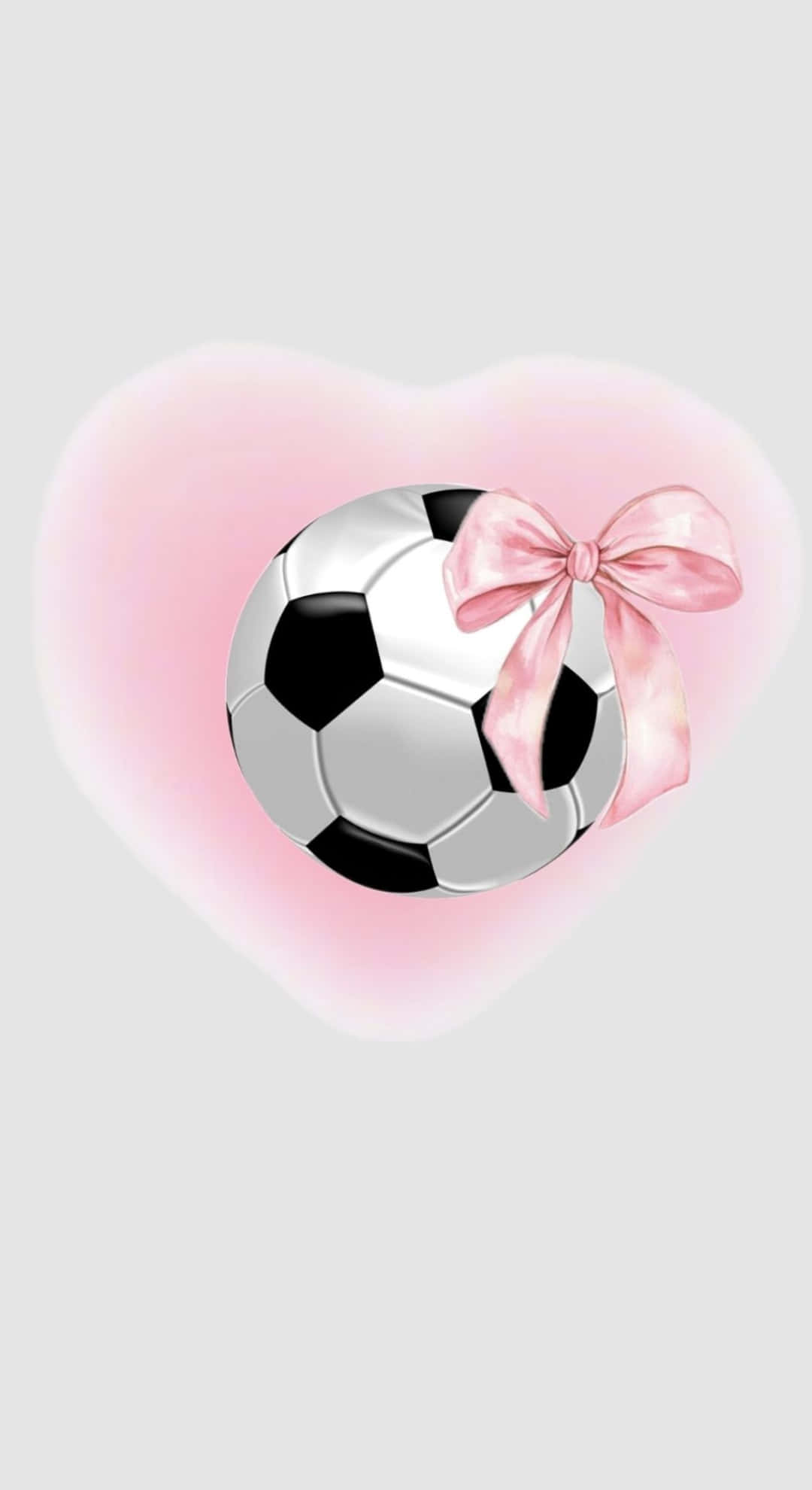 Preppy Soccer, black and white soccer ball, pink bow, Full HD Phone Wallpaper