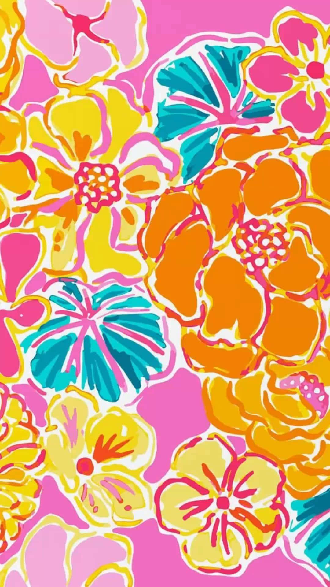 Preppy Spring, floral pattern, pink, HD Phone Wallpaper