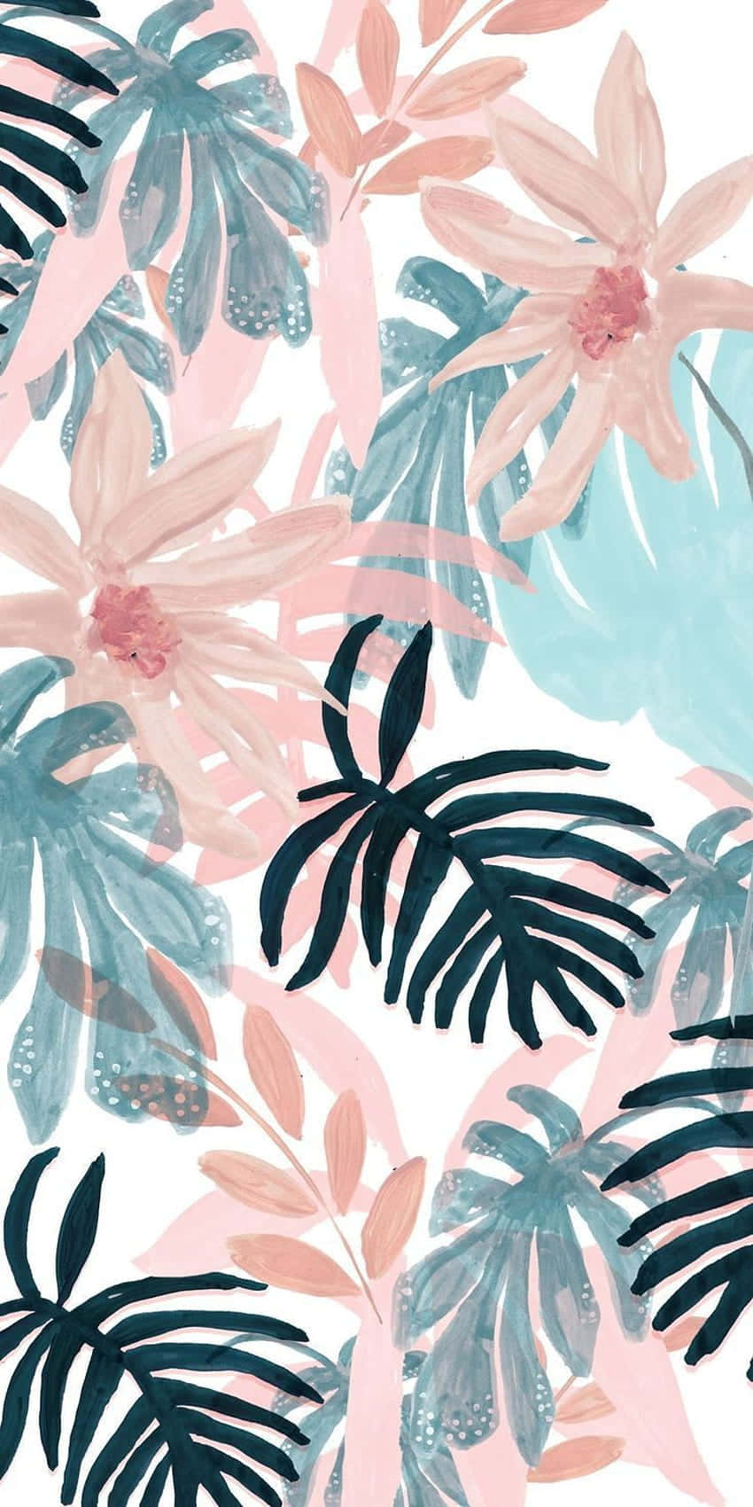 Preppy Spring, floral pattern, watercolor, HD Phone Wallpaper