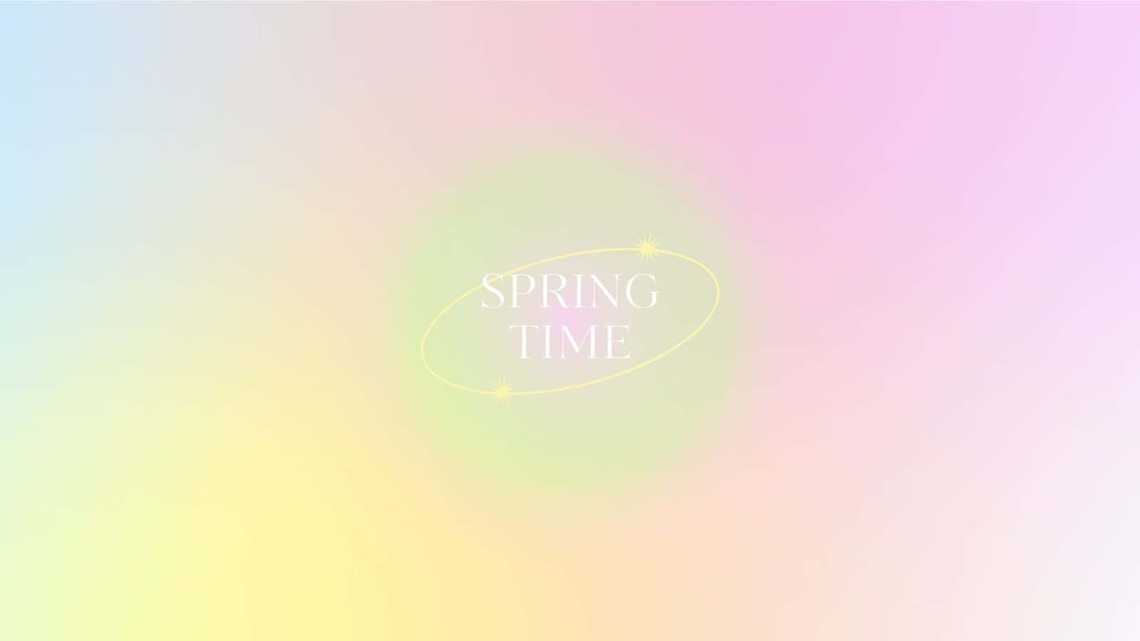 pastel gradient, glowing text, spring time, HD Desktop Wallpaper