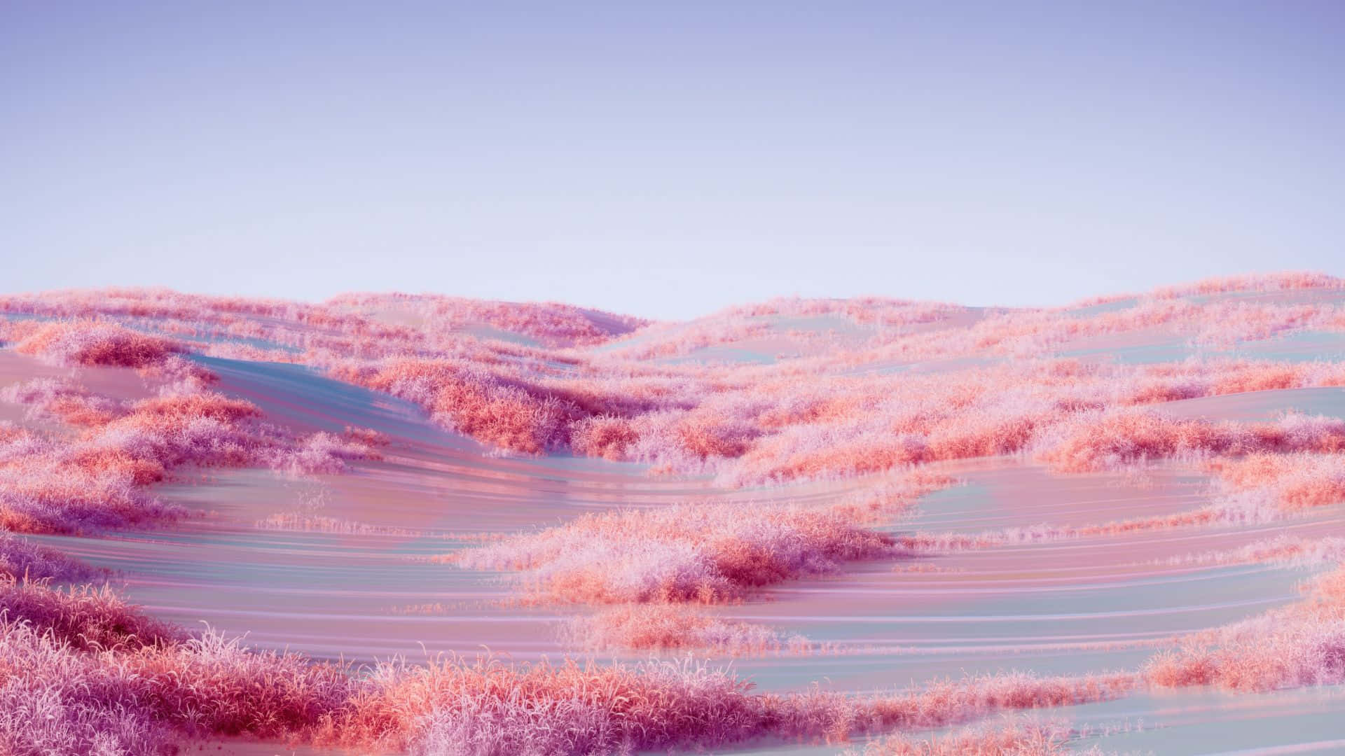 pastel spring landscape, soft pink frost, lavender frost, Full HD Desktop Wallpaper