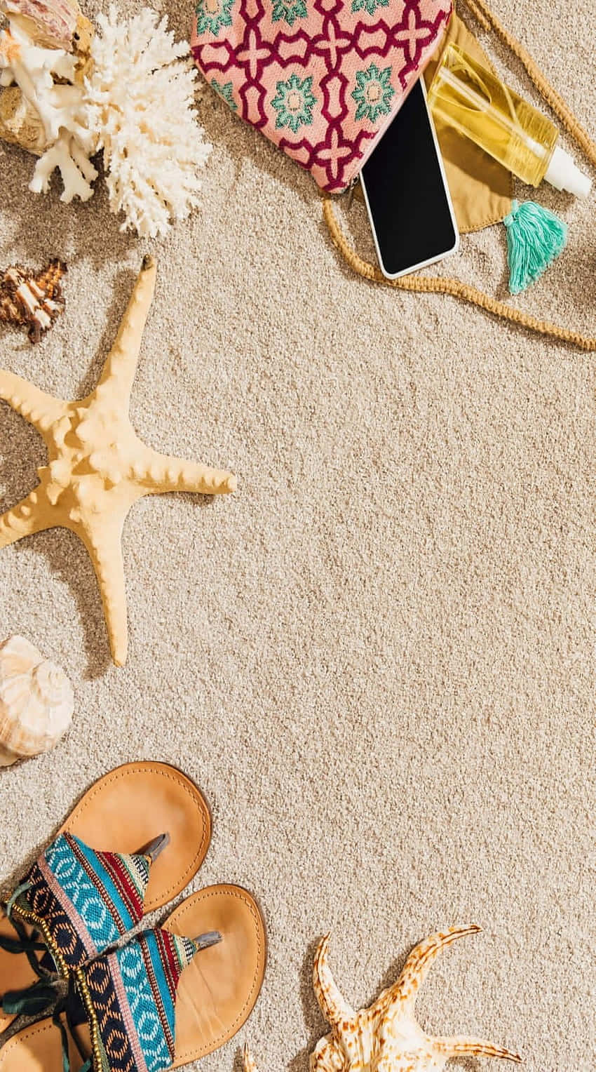 Preppy Summer, beach, starfish, HD Phone Wallpaper