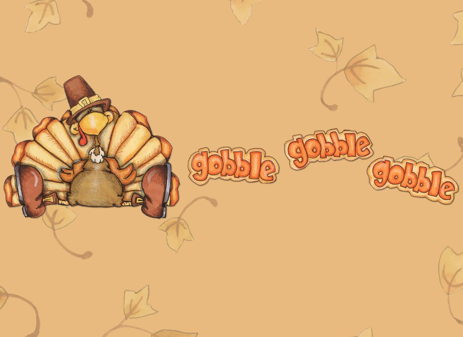 Thanksgiving turkey, cartoon, pilgrim hat, HD Desktop Wallpaper