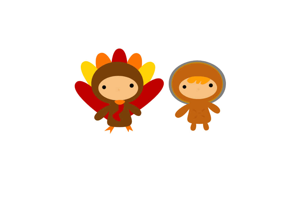 Preppy Thanksgiving, turkey, pilgrim, SD Desktop Wallpaper
