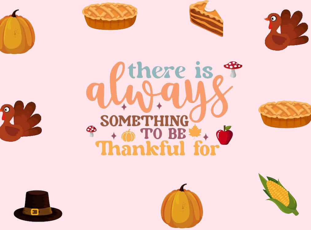 Preppy Thanksgiving, cartoon turkeys, pumpkins, SD Desktop Wallpaper