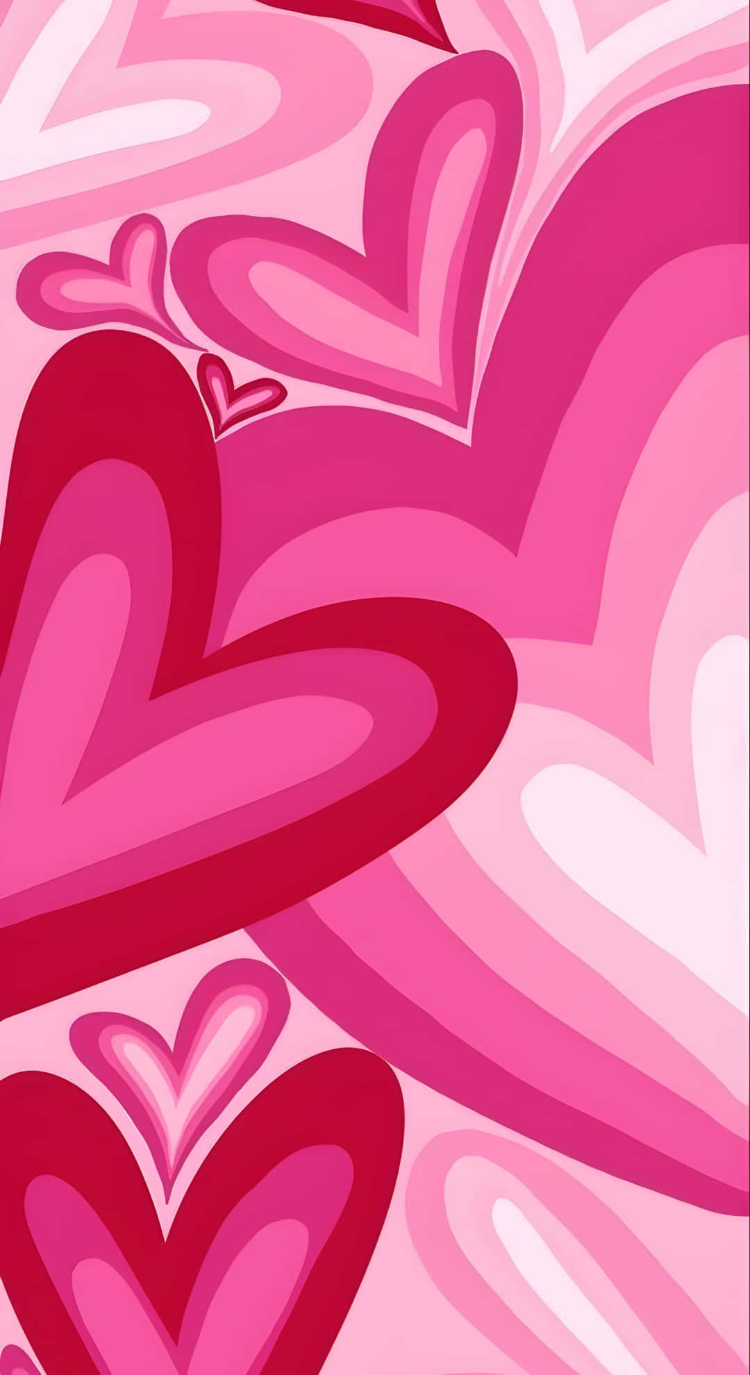 Preppy Valentines Day, hearts, gradient pinks, Full HD Phone Wallpaper
