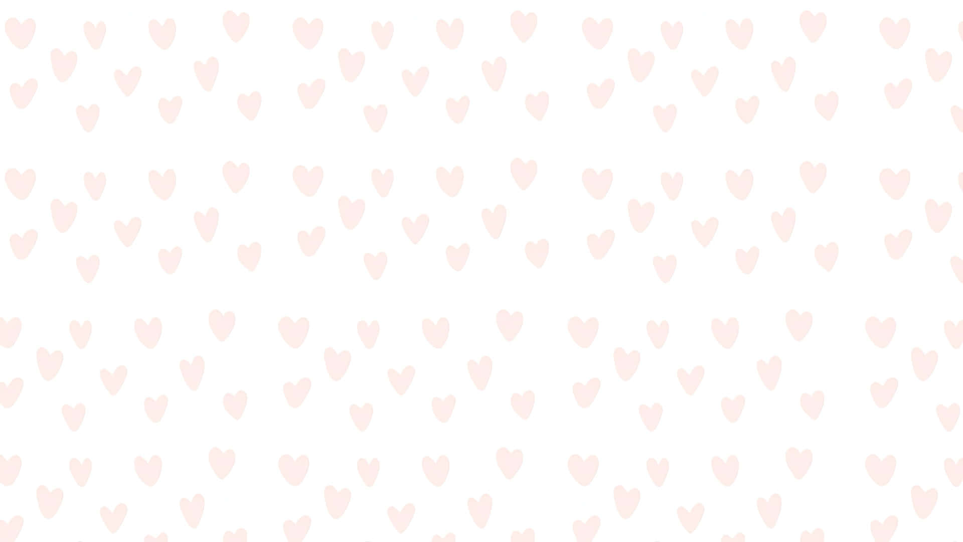 Preppy Valentines Day, soft pink hearts, clean white background, Full HD Desktop Wallpaper
