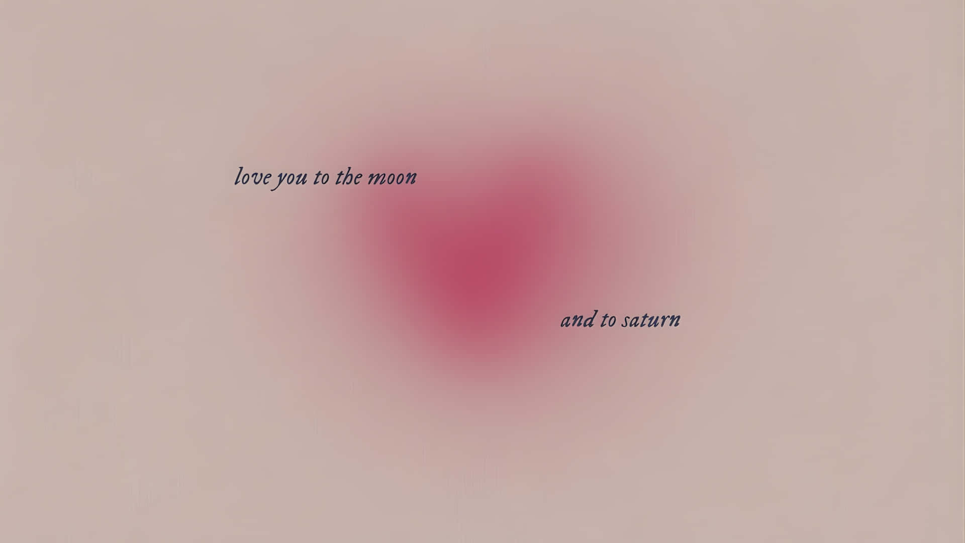 Preppy Valentines Day Heart, soft pink heart, muted beige background, Full HD Desktop Wallpaper