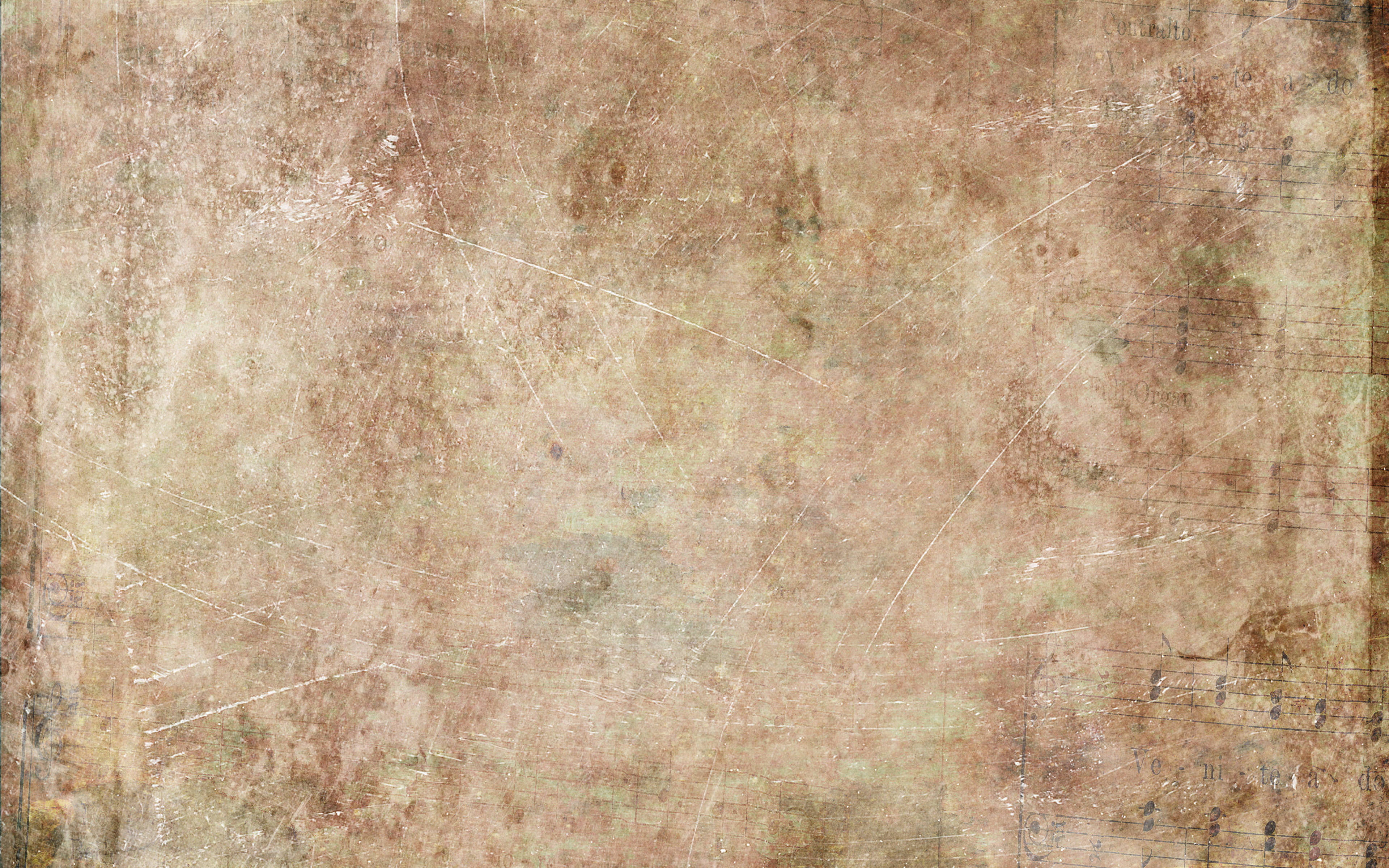 vintage parchment, faded ink stains, scratch marks, 4K Desktop Wallpaper
