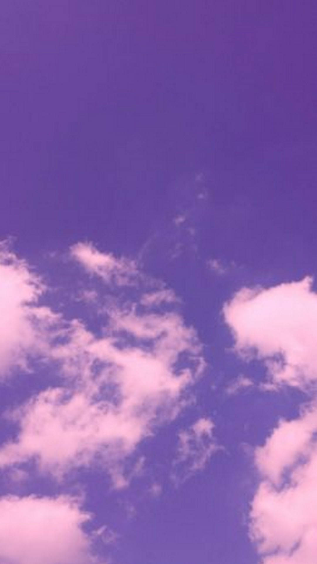 violet sky, soft pink clouds, purple twilight sky, Full HD Phone Wallpaper