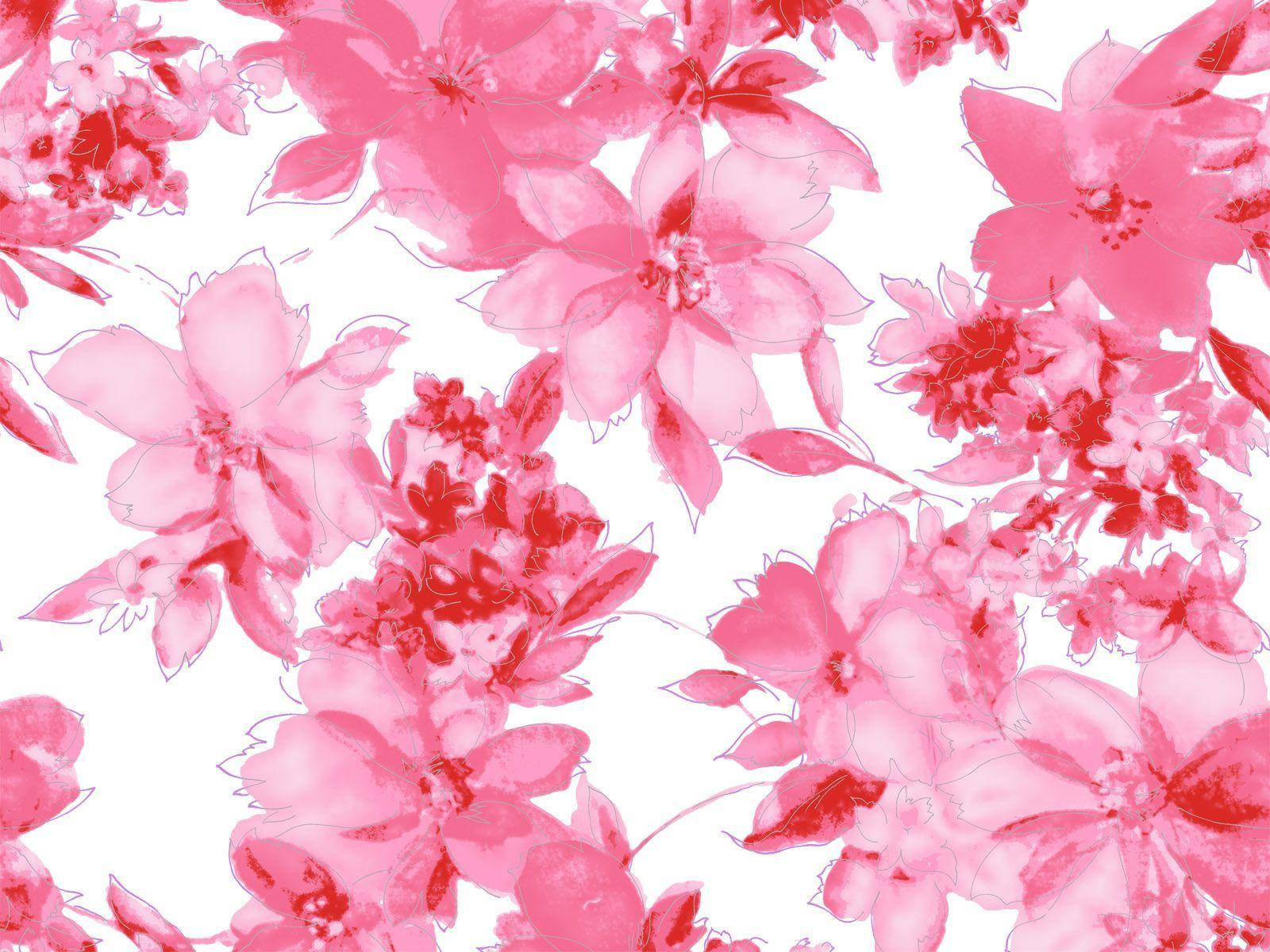 painted pink flower, vibrant pink, watercolor flowers, HD Desktop Wallpaper